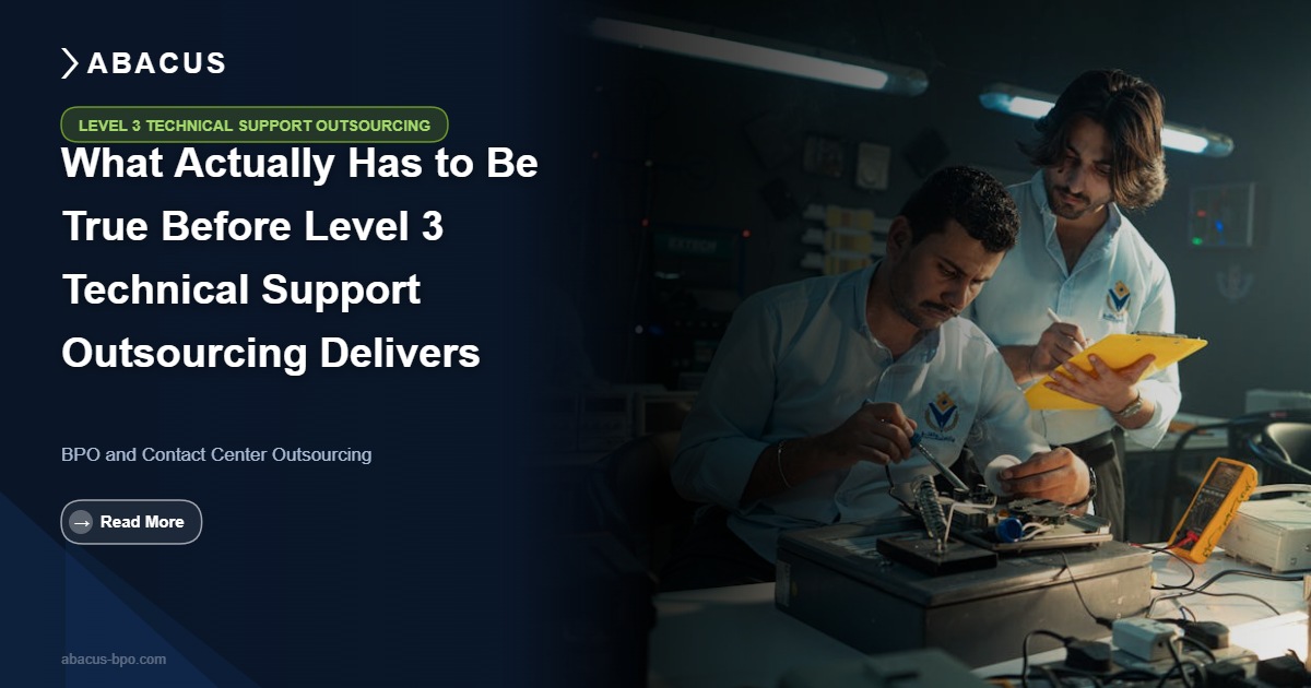 Level 3 technical support outsourcing engineers resolving complex enterprise IT tickets