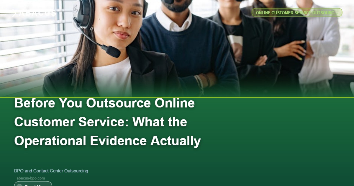 Online customer service outsourcing blended agent program for US B2B companies