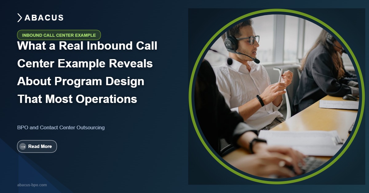 Inbound call center example showing agent and supervisor program design