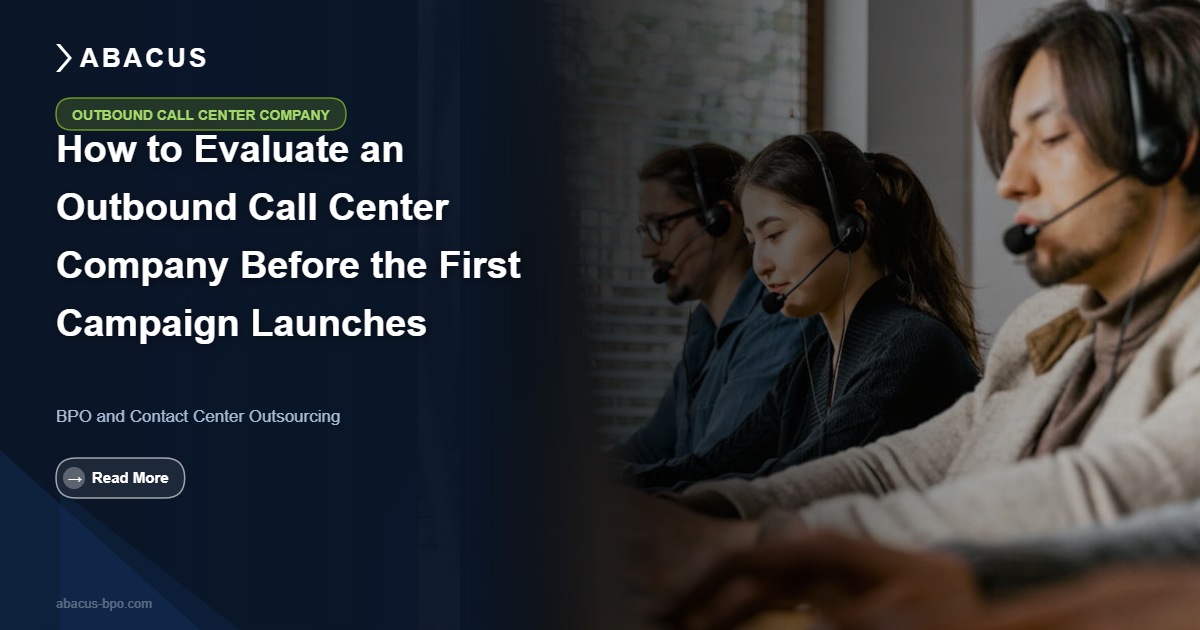 B2B team evaluating an outbound call center company program architecture