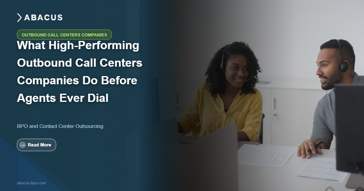outbound call centers companies program architecture and agent performance