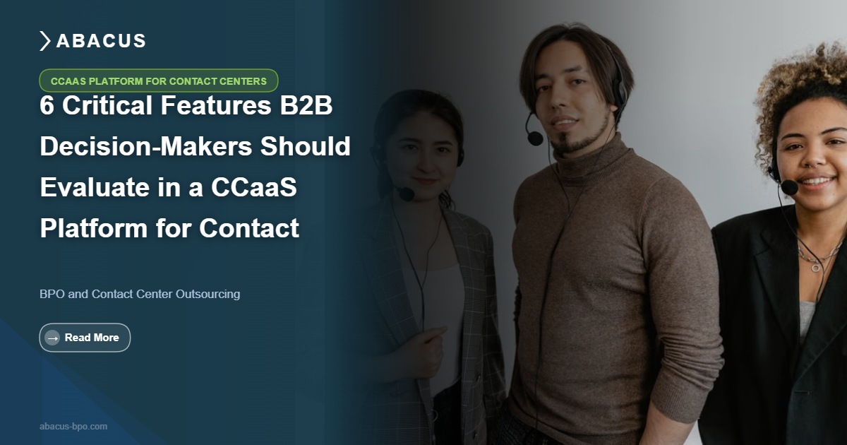 B2B decision-maker evaluating CCaaS platform for contact centers on a dashboard screen