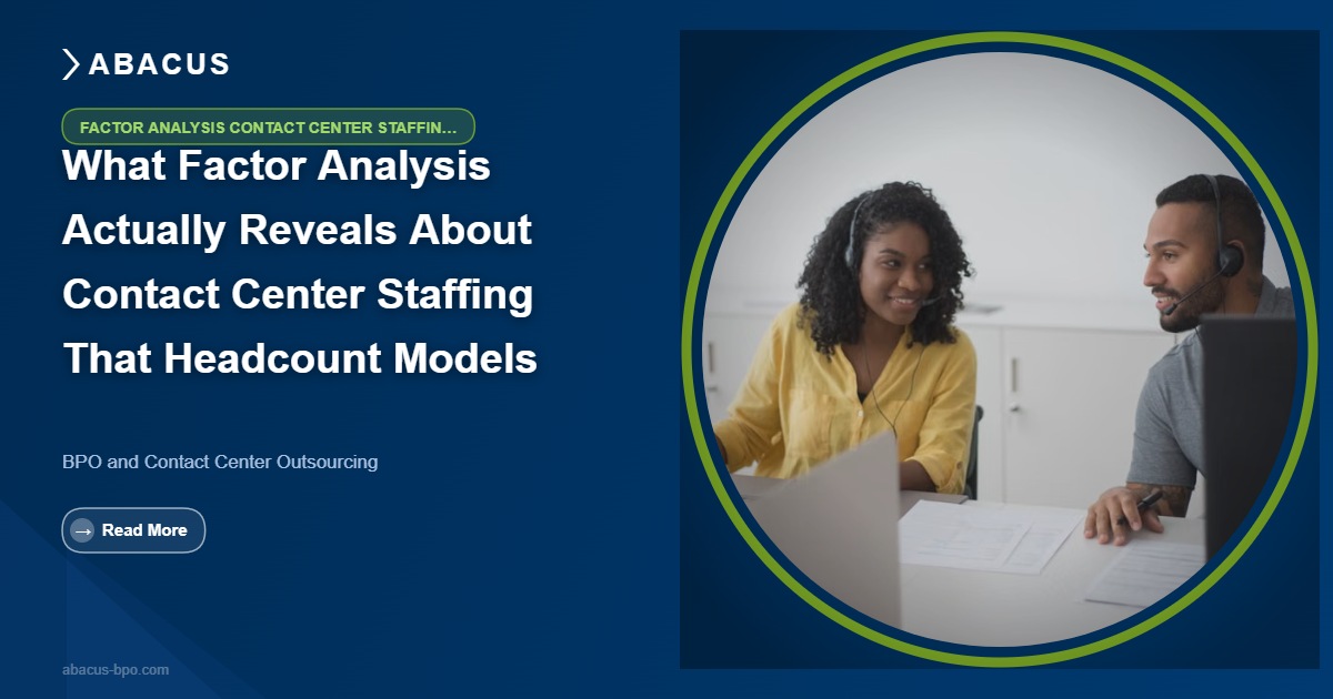 Factor analysis contact center staffing model diagnostic diagram
