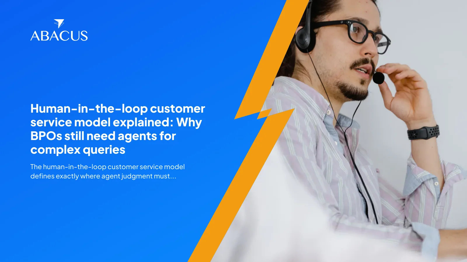 human-in-the-loop customer service model explained with agent reviewing AI escalation queue