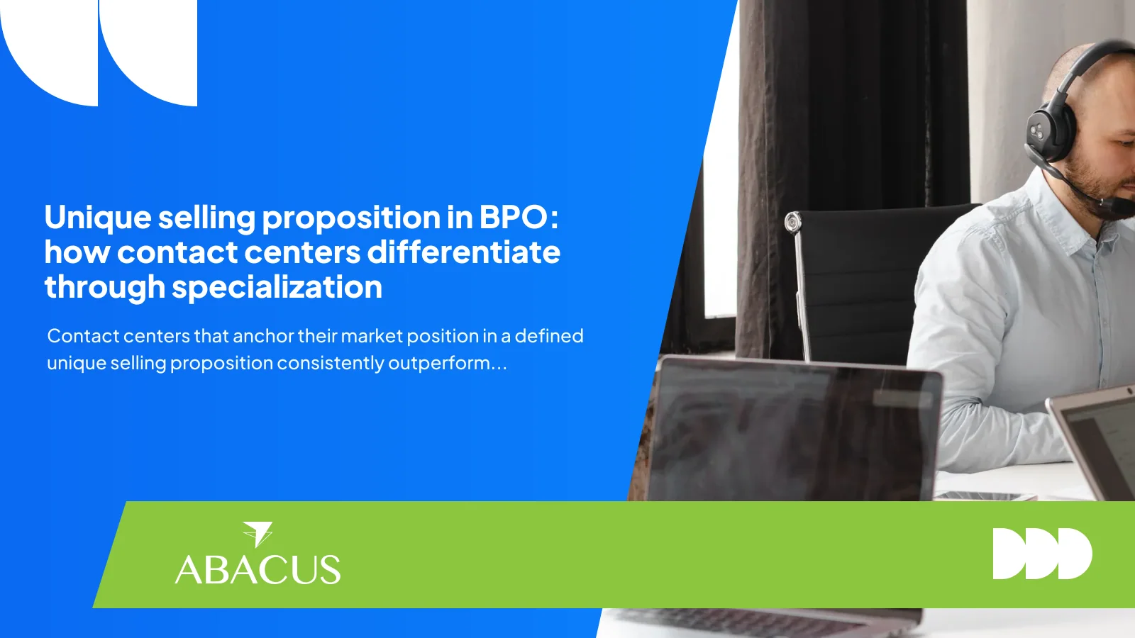 unique selling proposition strategy session in a BPO contact center