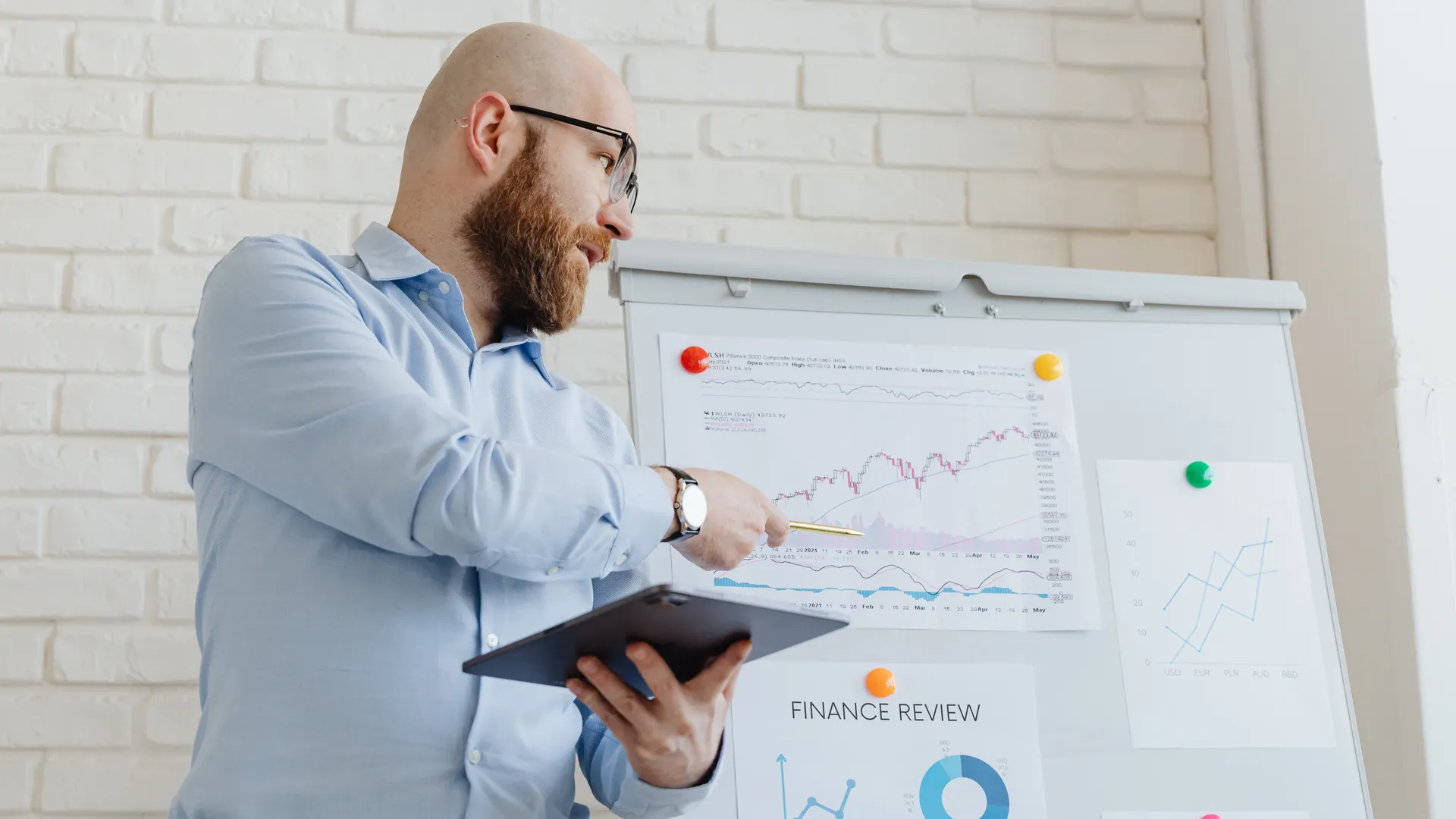 Man giving a business presentation