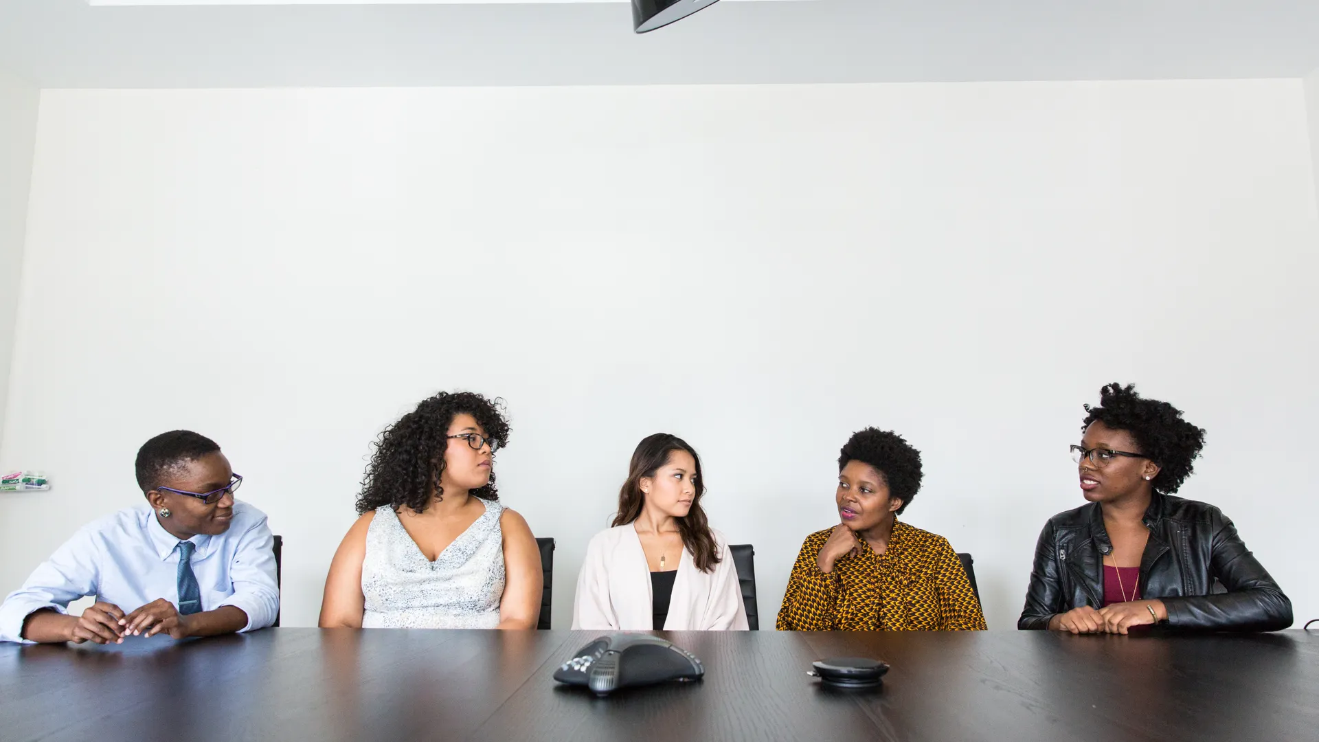 A diverse group of professionals having a meeting