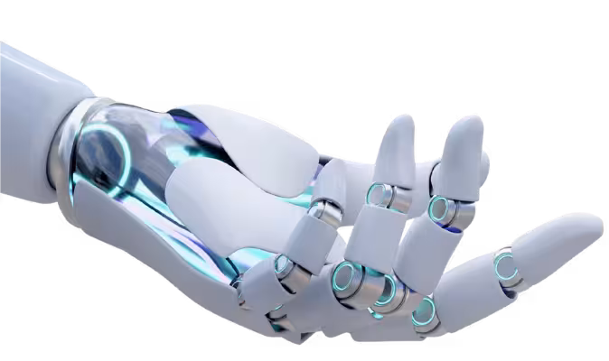 Robotic hand reaching out