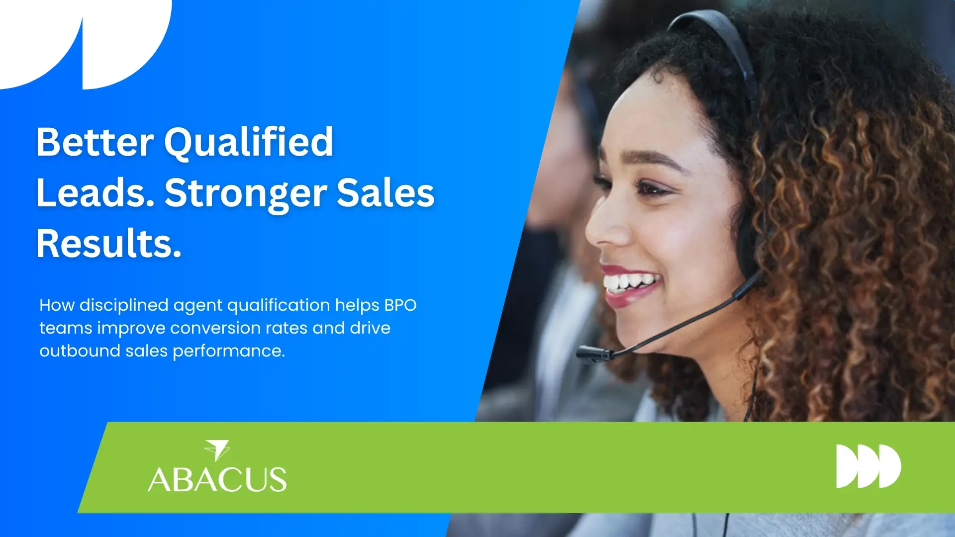 outbound sales agent qualification screening session at BPO contact centre
