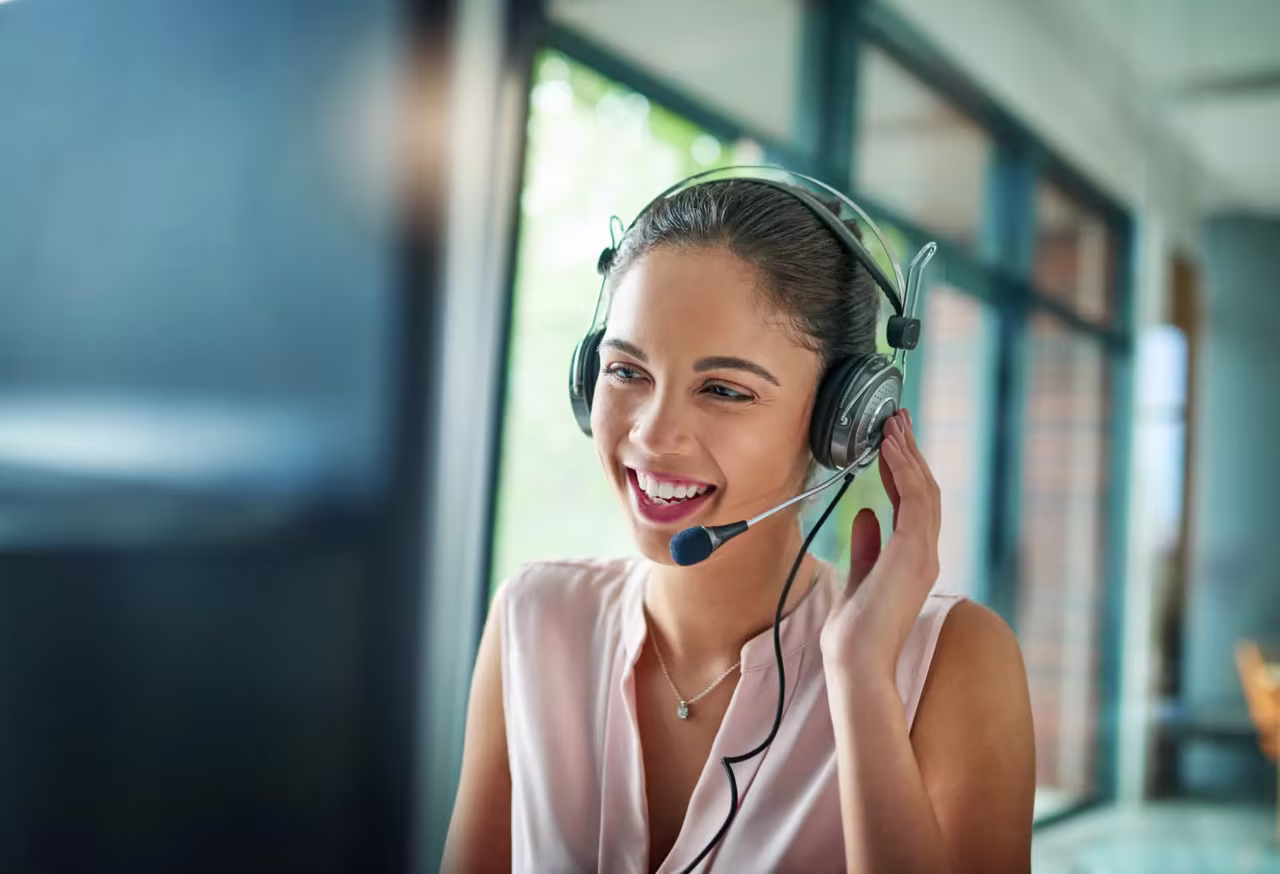 Inbound contact center agents handling customer calls and chats